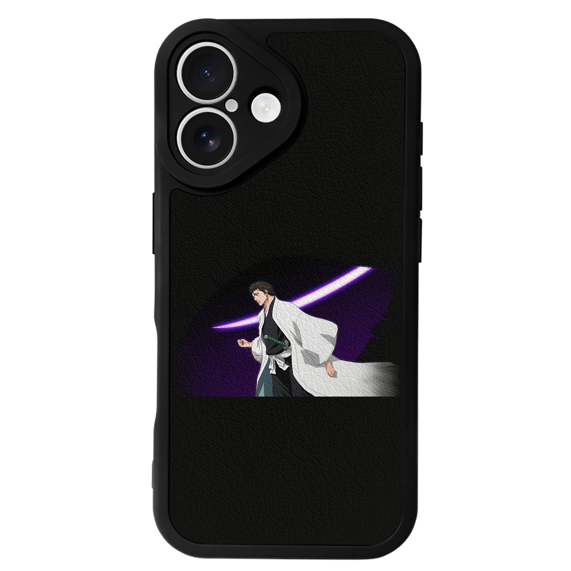 （画像用） ブリーチ 藍染 惣右介（あいぜん そうすけ） BLEACH Aizen Sousuke 【iPhone 16シリーズ対応】シリコンスマホケース（レザー調） 材質：シリコン